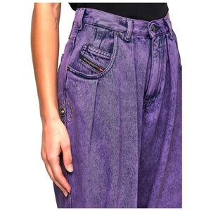 Diesel Purple Relaxed-Fit Boyfriend Jeans